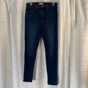 High waisted skinny jeans. Madewell brand. Size 8.